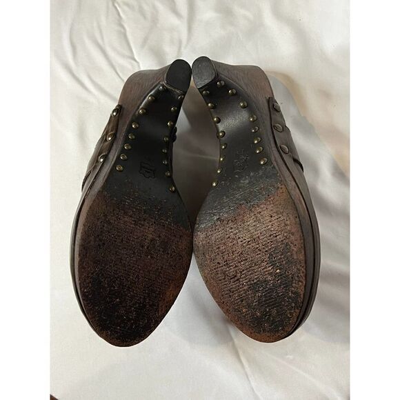 KORS‎ Michael Kors Brown Leather Clog with Braid Size 6M - Picture 5 of 6